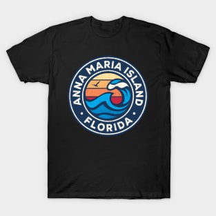 Anna Maria Island Florida Fl Nautical Waves T-Shirt